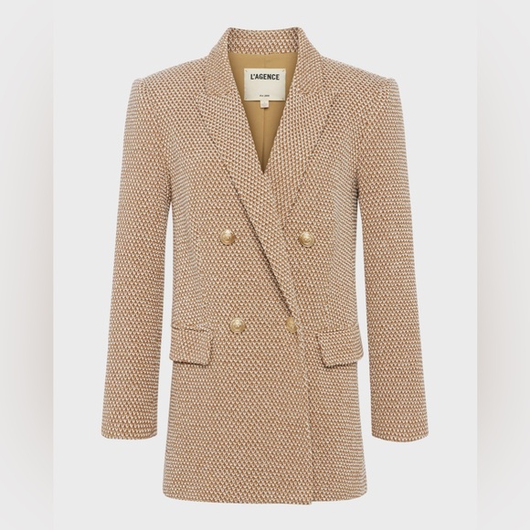 L'AGENCE Riva Tweed Double-Breasted Blazer NWT 6 - Picture 3 of 12